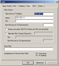 dhcp boot configuration