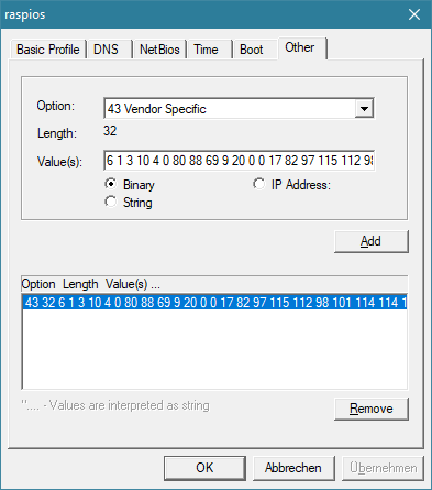 dhcp other configuration